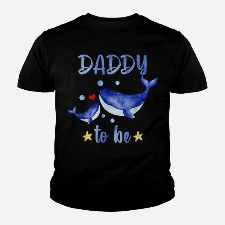 Mens Daddy To Be Whale Baby Shower Sea Animal Themed White Youth T-shirt