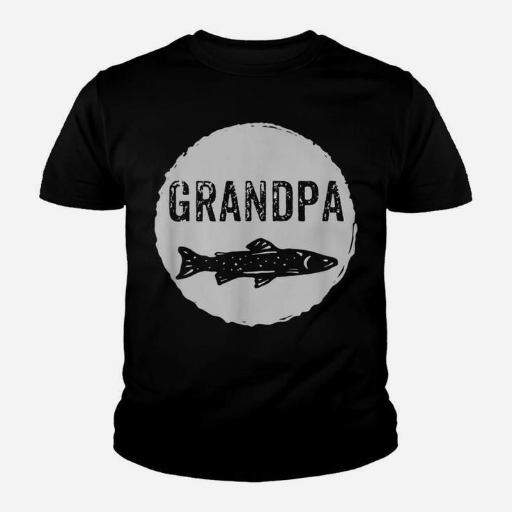 Mens Father's Day Fishing Gift For Grandpas Fish Graphic Youth T-shirt