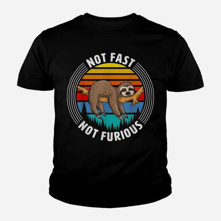 Mens Funny Sloth Birthday Gift, Not Fast Not Furious Animal Lover Youth T-shirt