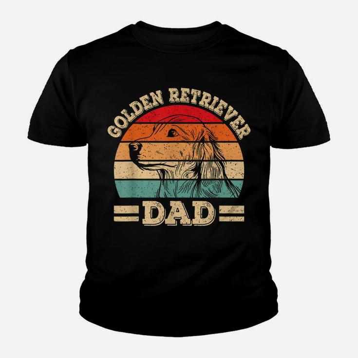 Mens Golden Retriever Dad Design Funny Dog Lover Retro Vintage Youth T-shirt