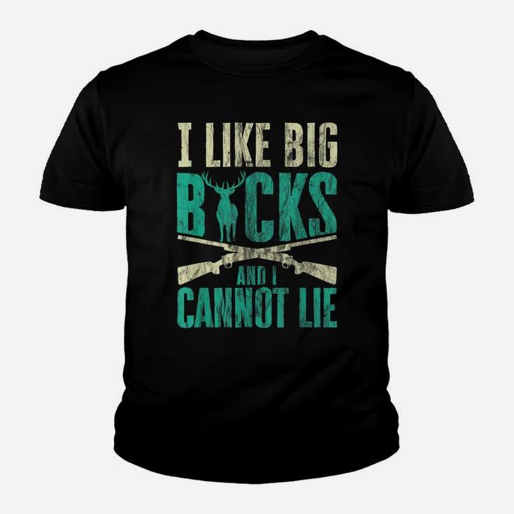 Mens I Like Big Bucks And I Cannot Lie Buck Deer Hunting Youth T-shirt