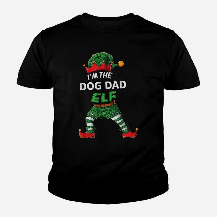 Mens I'm The Dog Dad Elf Christmas Family Matching Pajama Youth T-shirt