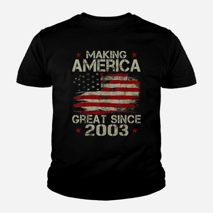 Mens Making America Great Since 2003 Vintage Gifts 17Th Birthday Youth T-shirt