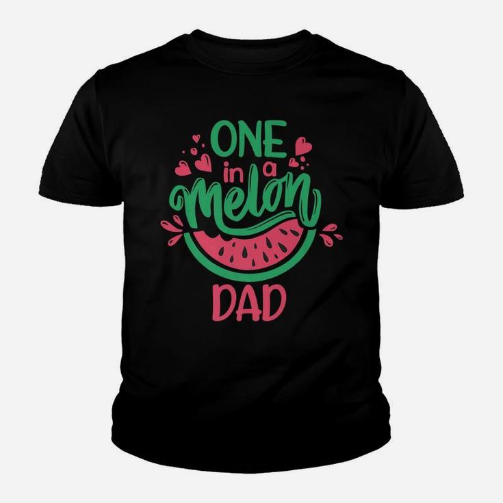 Mens One In A Melon Dad Summer Fruit Watermelon Theme Kid's Party Youth T-shirt