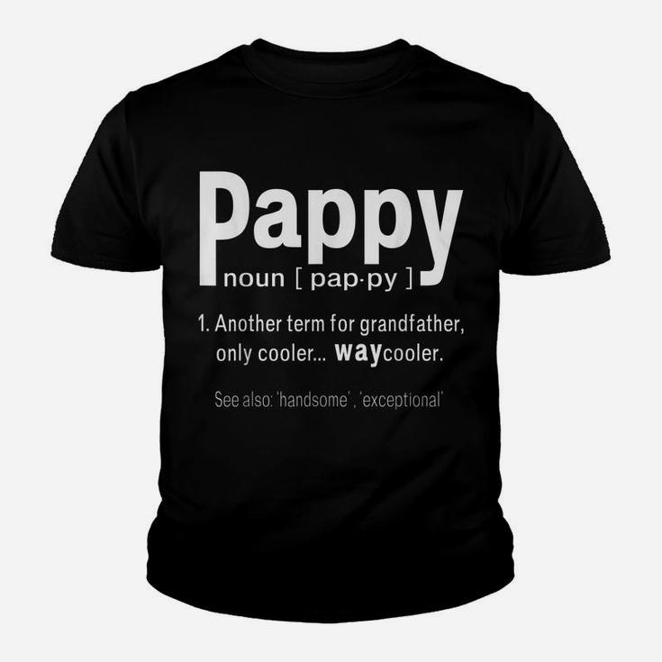 Mens Pappy Humor Grandpa Fathers Day Definition Birthday Youth T-shirt