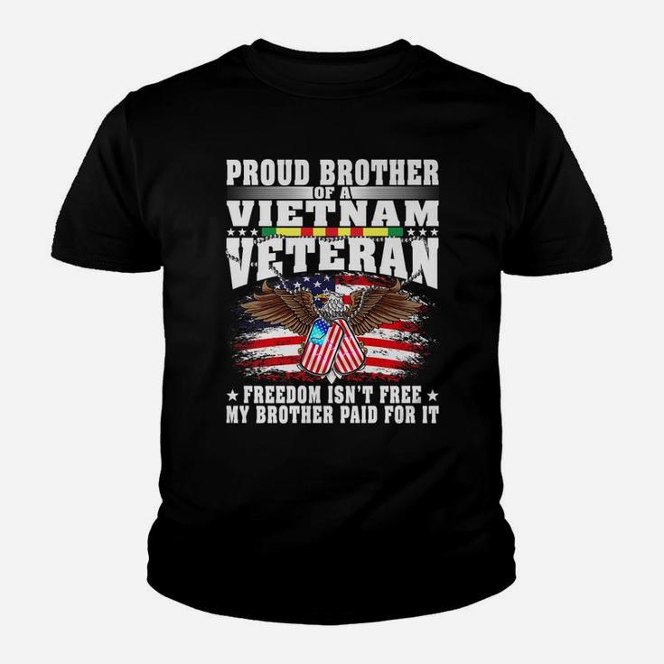 Mens Proud Brother Of Vietnam Veteran Military Vet's Sibling Gift Youth T-shirt