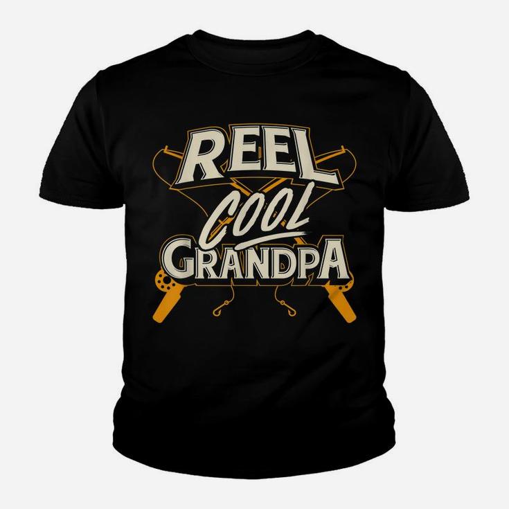 Mens Reel Cool Grandpa Fishing Granddad Father's Day Gift Youth T-shirt