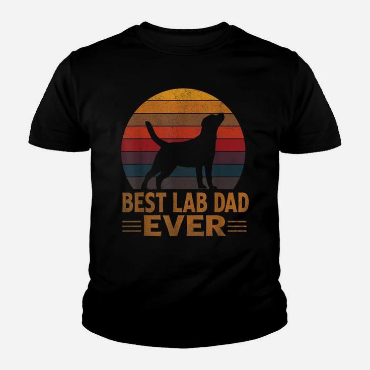 Mens Retro Labrador Dog Dad Shirt Golden Black Lab Father's Day Youth T-shirt