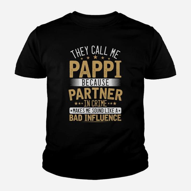 Mens They Call Me Pappi - Xmasfather's Day Grandpa Youth T-shirt