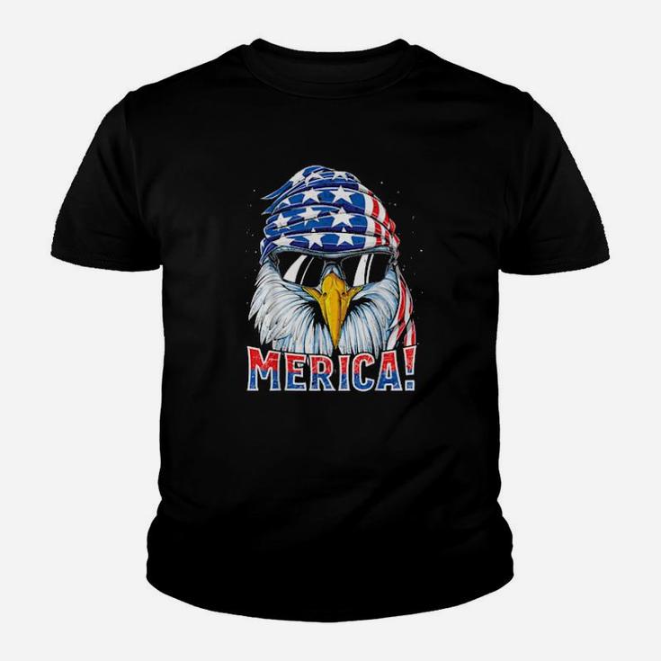 Merica Eagle 4Th Of July American Flag Sunglasses Youth T-shirt