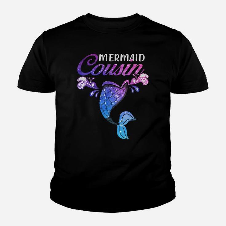 Mermaid Cousin Mermaid Birthday Party Family Youth T-shirt