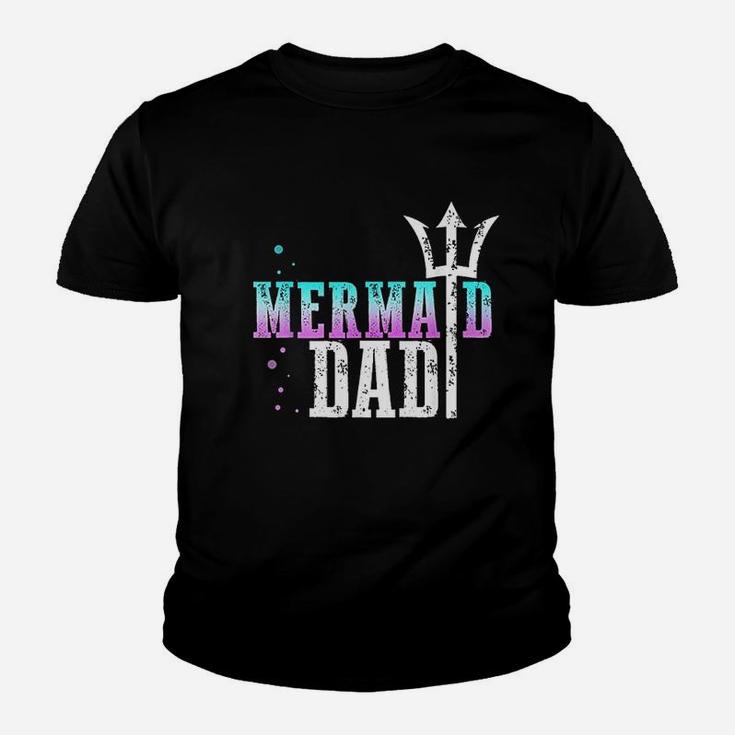 Mermaid Dad Cool Merdad New Mer Dad Brother Daughter Youth T-shirt