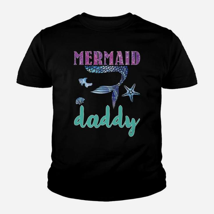Mermaid Daddy Mens Mermaid Birthday Party Matching Family Youth T-shirt