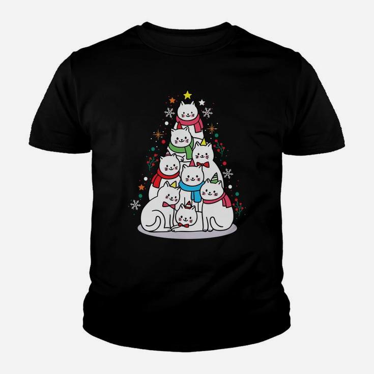 Merry Catmas Funny Cute Cats Lover Christmas Tree Gift Sweatshirt Youth T-shirt