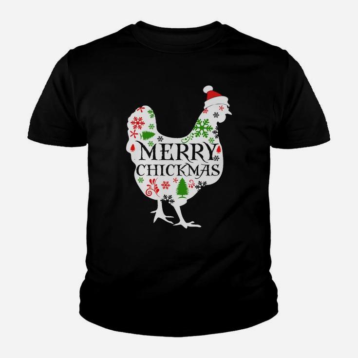 Merry Chickmas Santa Hat Chicken Lovers Christmas Gift Sweatshirt Youth T-shirt