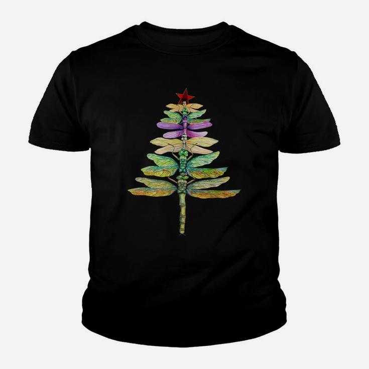 Merry Christmas Insect Lover Xmas Dragonfly Christmas Tree Sweatshirt Youth T-shirt