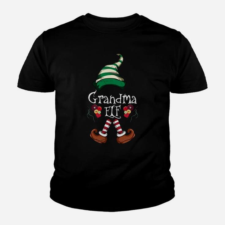 Merry Christmas Matching Pajama Xmas Grandma Elf Sweatshirt Youth T-shirt