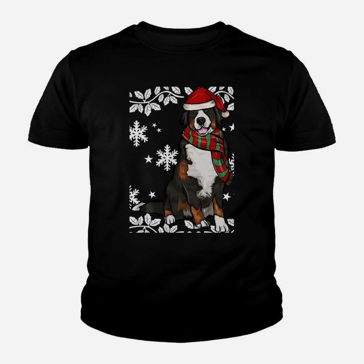 Merry Christmas Ornament Bernese Mountain Dog Xmas Santa Sweatshirt Youth T-shirt