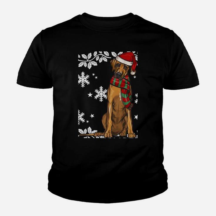 Merry Christmas Ornament Rhodesian Ridgeback Xmas Santa Sweatshirt Youth T-shirt