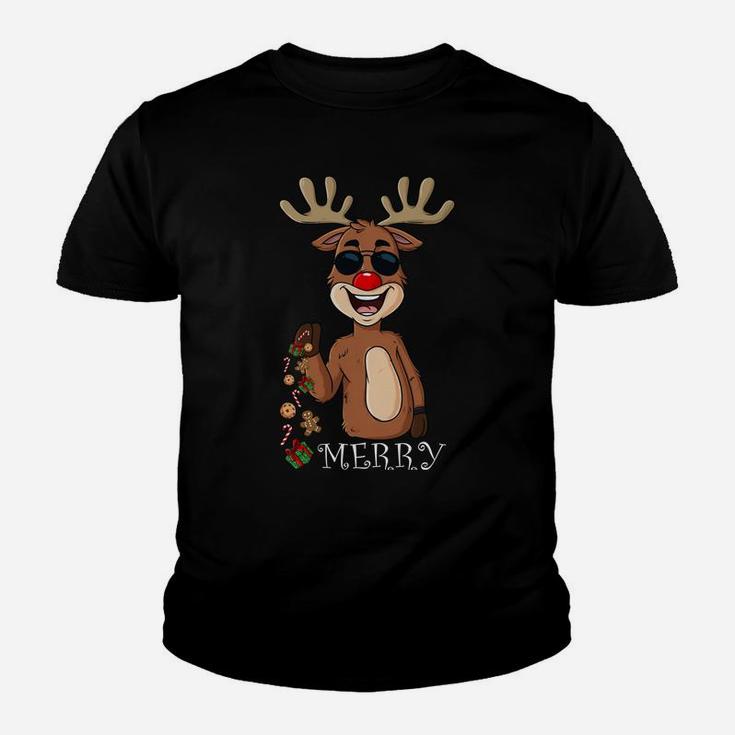 Merry Christmas Reindeer Funny Family Pajamas Xmas Sweatshirt Youth T-shirt