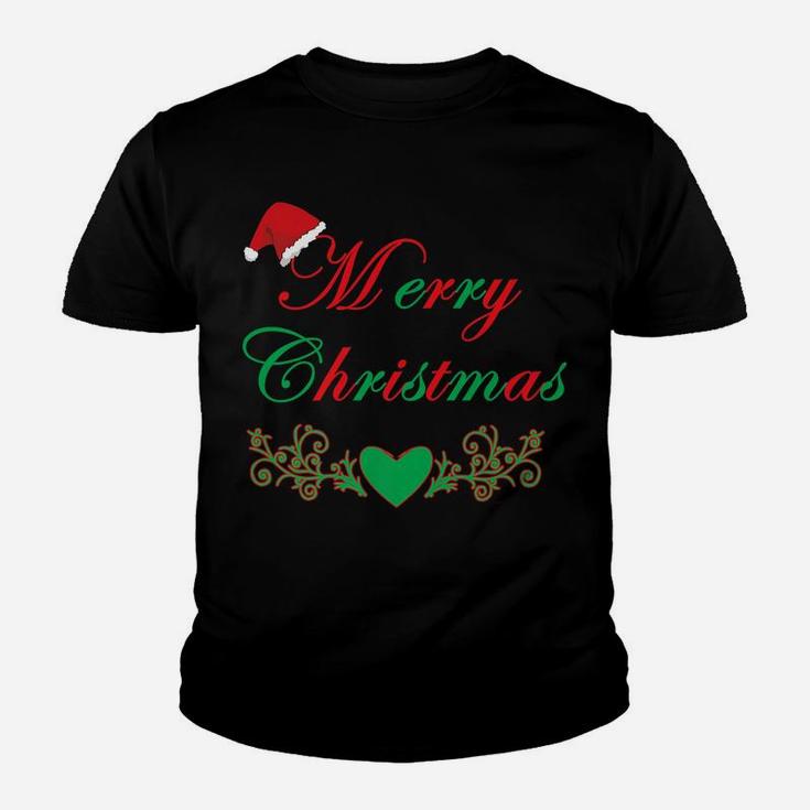 Merry Christmas Santa Clause Hat Apparel Design Xmas Gift Youth T-shirt