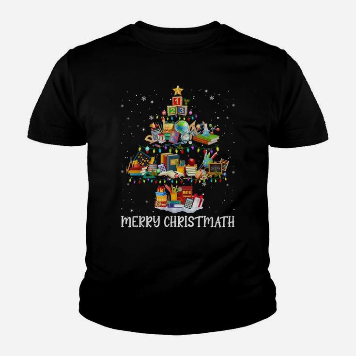 Merry Christmath Tree Math Christmas Funny For Math Teachers Youth T-shirt