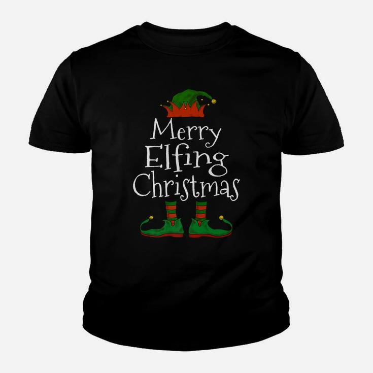 Merry Elfing Christmas Elf Family Matching Funny Christmas Youth T-shirt