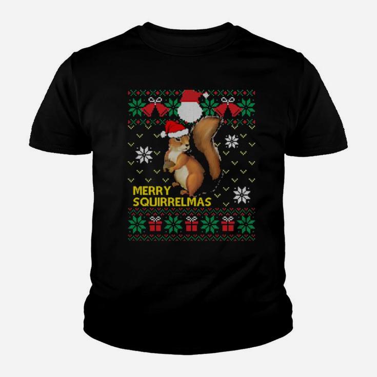 Merry Squirrelmas Ugly Xmas Youth T-shirt