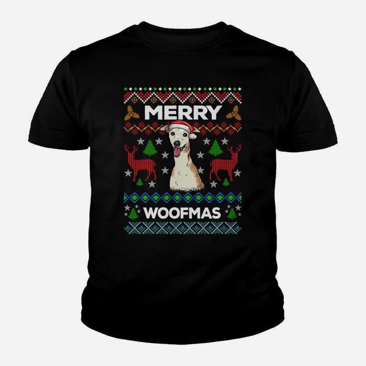 Merry Woofmas Ugly Sweater Christmas Greyhound Lover Gift Sweatshirt Youth T-shirt