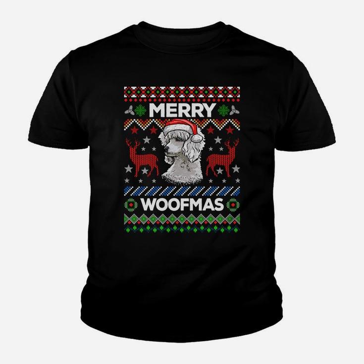 Merry Woofmas Ugly Sweater Christmas Poodle Lover Gift Sweatshirt Youth T-shirt