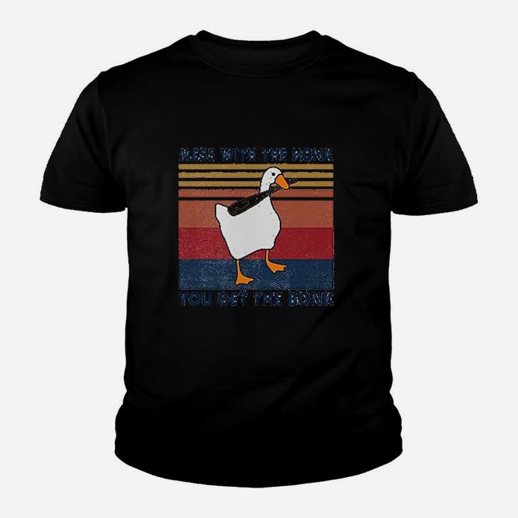 Mess With The Honk You Get The Bonk Goose Lovers Youth T-shirt