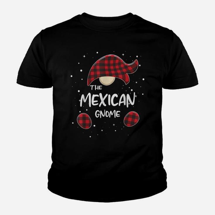 Mexican Gnome Plaid Matching Family Christmas Pajamas Gift Youth T-shirt