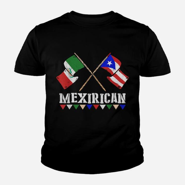 Mexirican Design, Puerto Rican Flag Gift, Cinco De Mayo Youth T-shirt