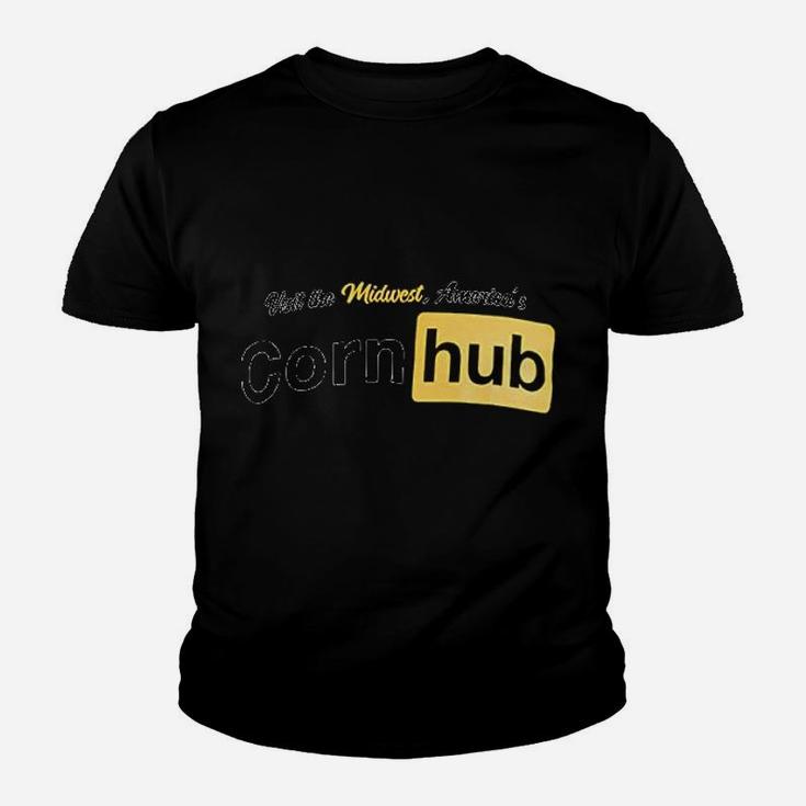 Midwest Americas Cornhub  Funny Corn Hub Bachelor Party Inappropriate Youth T-shirt
