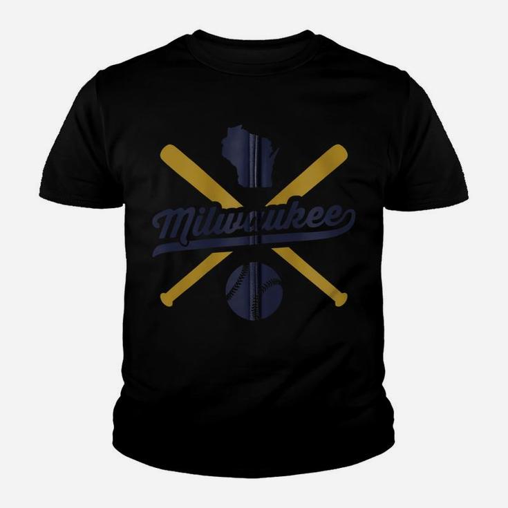 Milwaukee Baseball Vintage Wisconsin Pride Love City Zip Hoodie Youth T-shirt