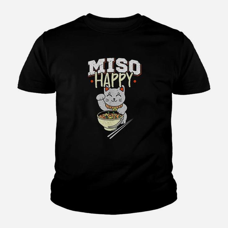 Miso Happy  Japanese Food N Cat Lover Pun Youth T-shirt