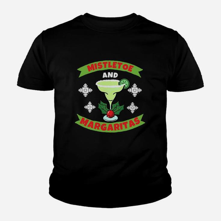 Mistletoe And Margaritas Christmas Funny Gift Youth T-shirt