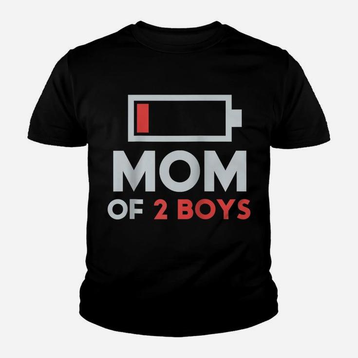 Mom Of 2 Boys Shirt Gift From Son Mothers Day Birthday Women Raglan Baseball Tee Youth T-shirt