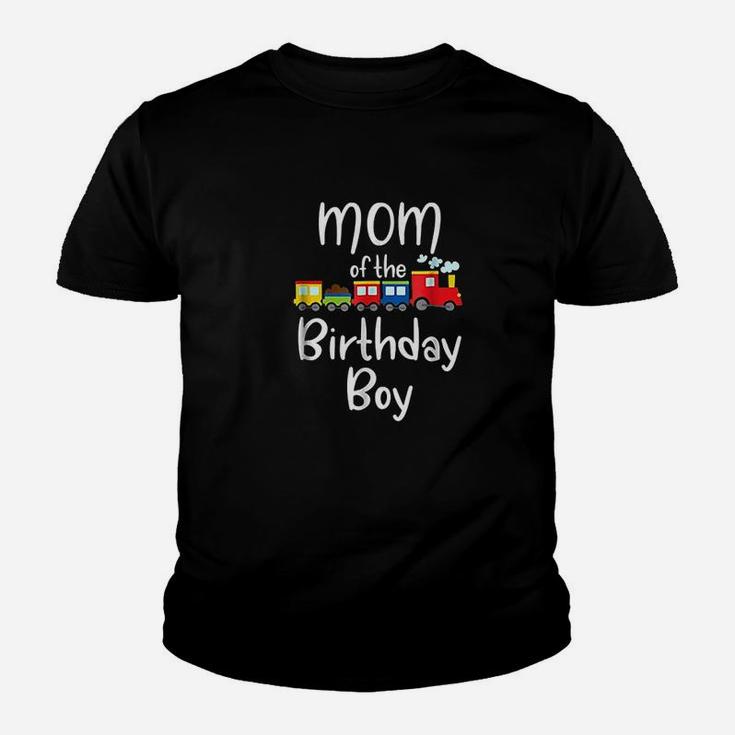 Mom Of The Birthday Boy Train Youth T-shirt