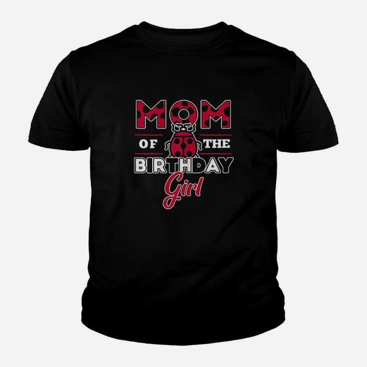 Mom Of The Birthday Girl Ladybug Theme Mommy Party Youth T-shirt