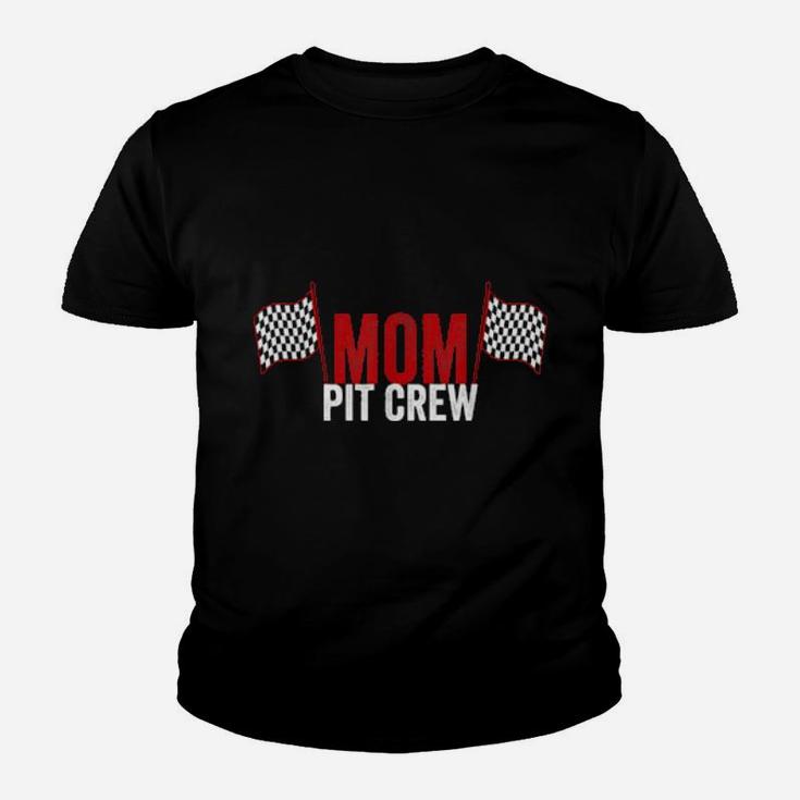 Mom Pit Crew Vintage For Racing Party Youth T-shirt