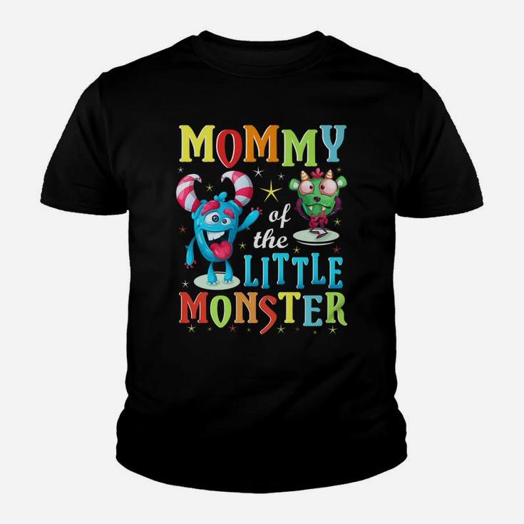 Mommy Of The Little Monster Family Matching Birthday Gift Youth T-shirt