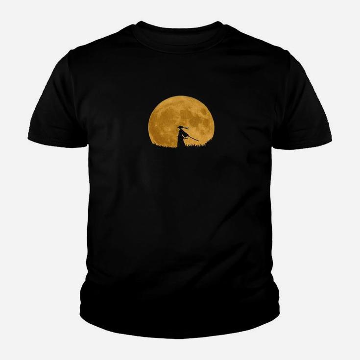 Mondwolf Silhouette Herren Kinder Tshirt, Grafik Wolf Natur Tee