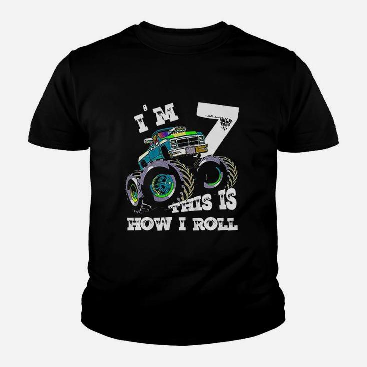 Monster Truck 7Th Birthday Youth T-shirt