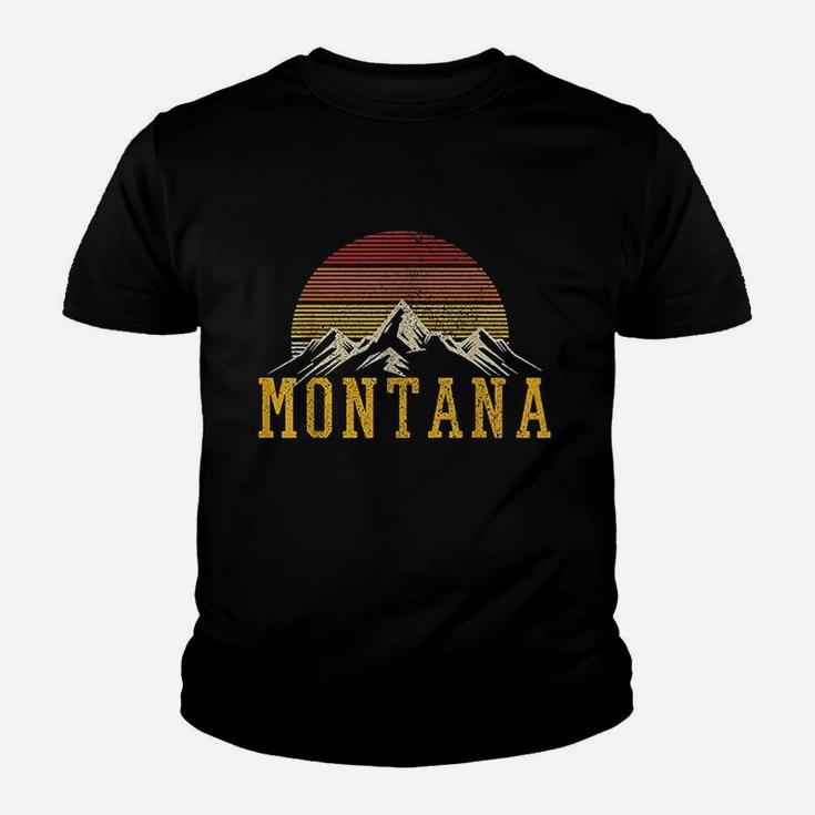 Montana Vintage Mountains Nature Hiking Outdoor Gift Youth T-shirt