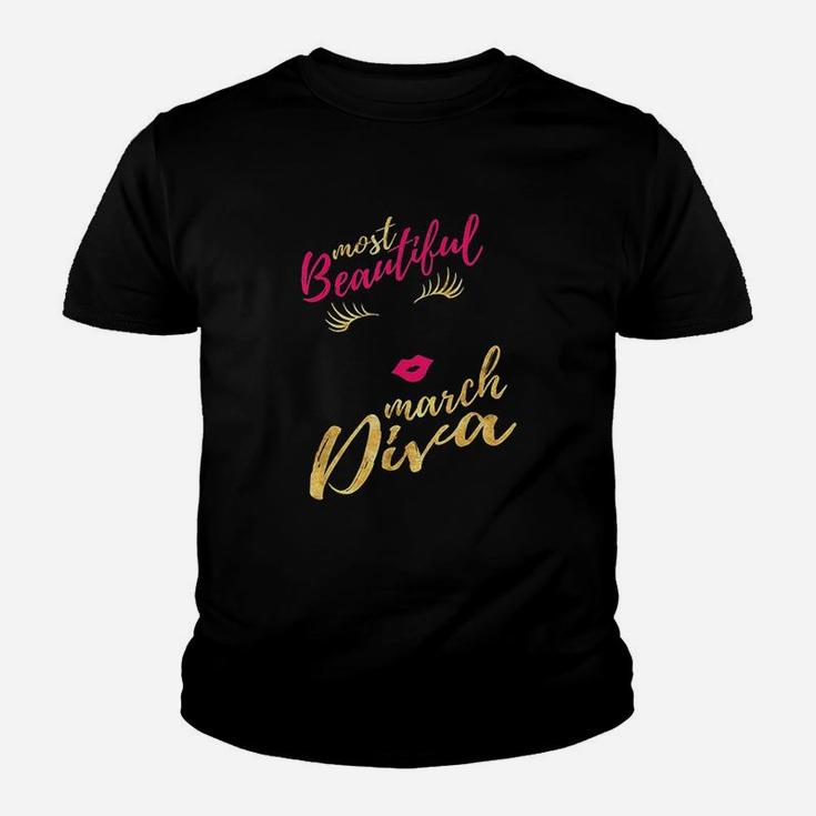 Most Beautiful March Diva Youth T-shirt