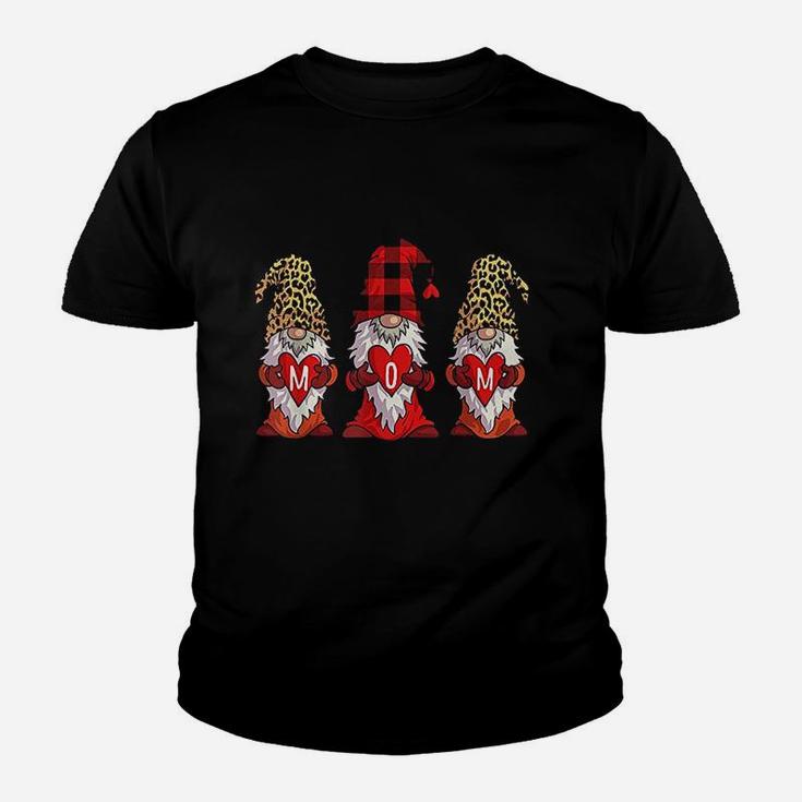 Mothers Day Gnomes Women Red Buffalo Plaid Leopard Youth T-shirt