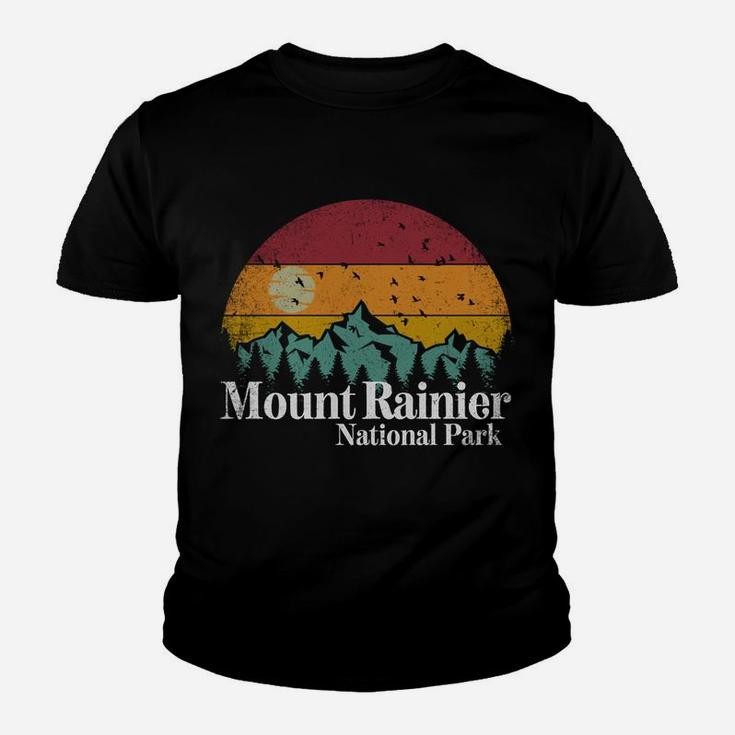 Mt Mount Rainier National Park Retro Style Hiking Vintage Sweatshirt Youth T-shirt