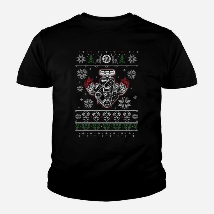 Muscle Car V8 Engine Lovers Ugly Christmas T-Sweatshirt Desi Youth T-shirt