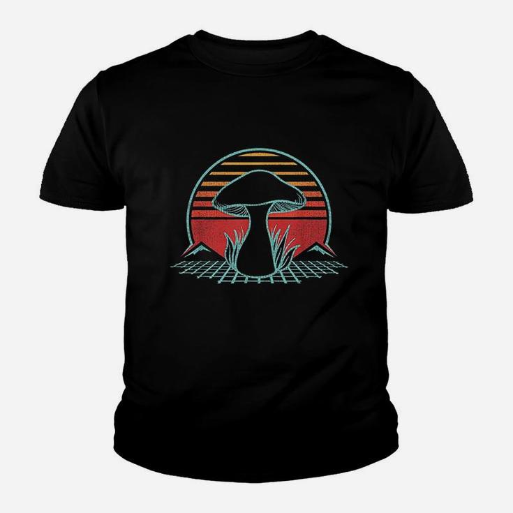 Mushroom Hunter Retro 80S Style Fungi Mycology Lover Gift Youth T-shirt